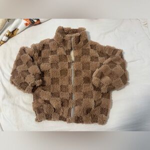 Checkered Fuzzy Jacket